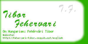 tibor fehervari business card