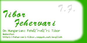 tibor fehervari business card